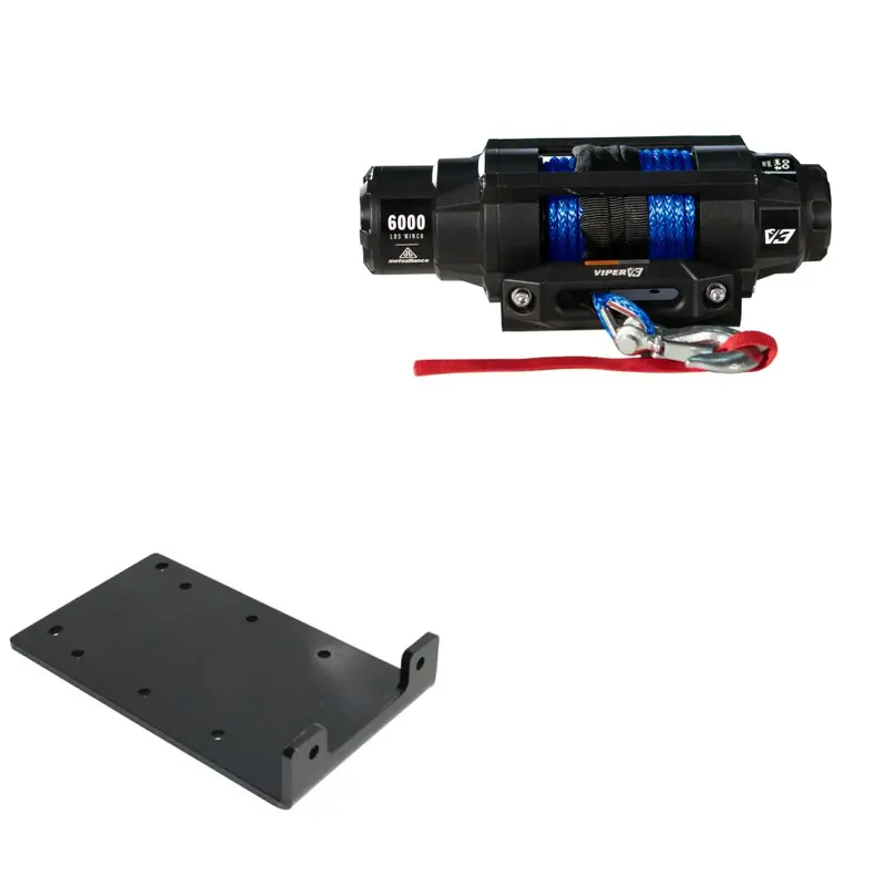Viper 6000lbs V3 Winch Blue Rope With Mount For Kawasaki Mule 4010 2009-2020