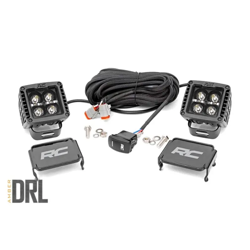2 Inch Black Series LED Light Pods (Amber DRL) by Rough Country