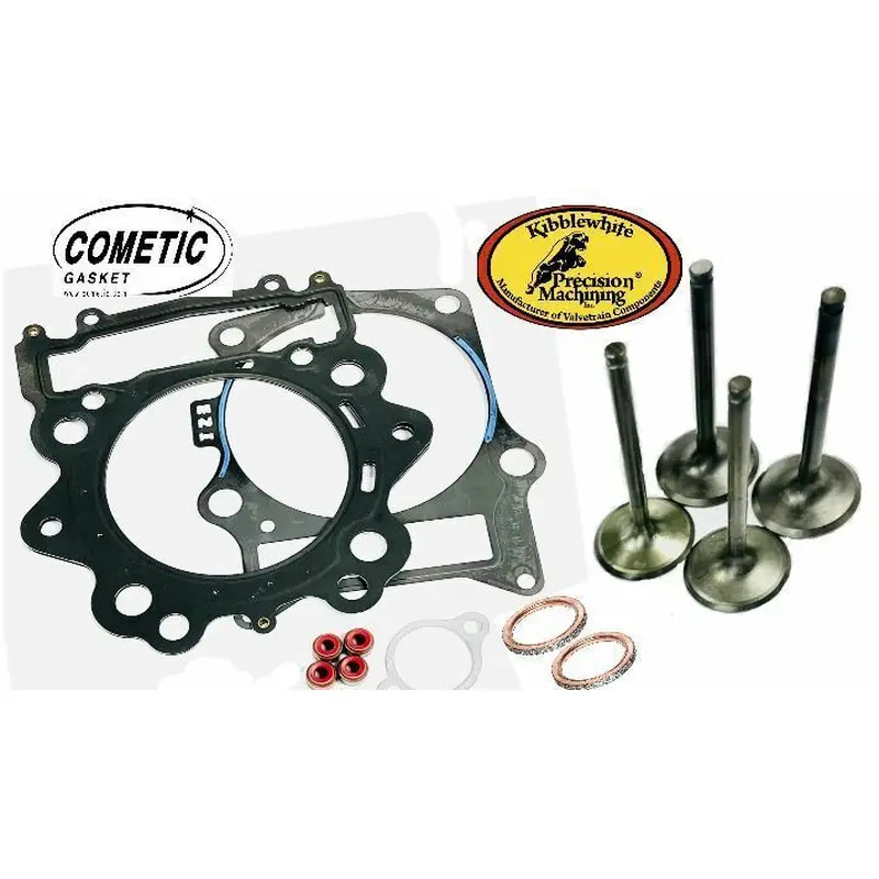 Raptor 700 1mm Valves +1 Kibblewhite Valve Intake Exhaust Cometic Gaskets Kit