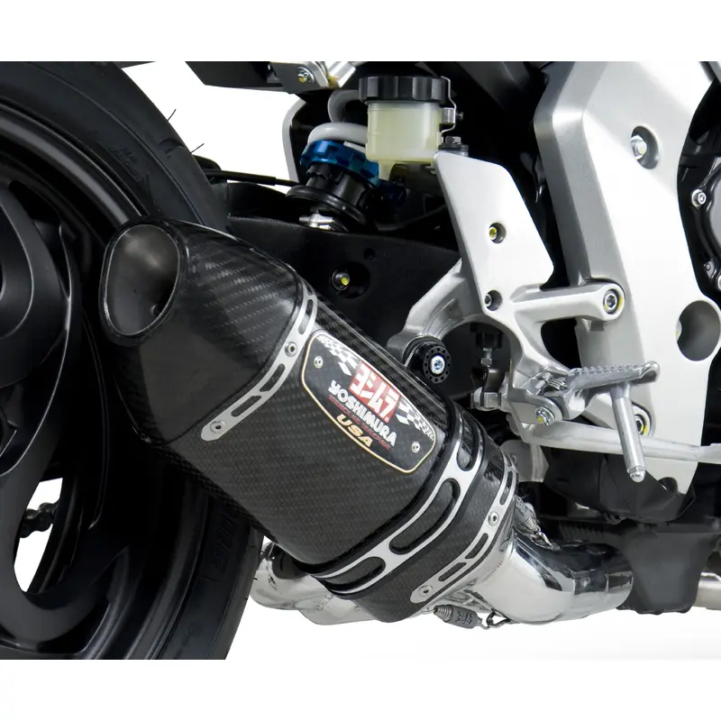 YOSHIMURA EXHAUST RACE R-77 3QTR SLIP-ON SS-CF-CF 1210040220