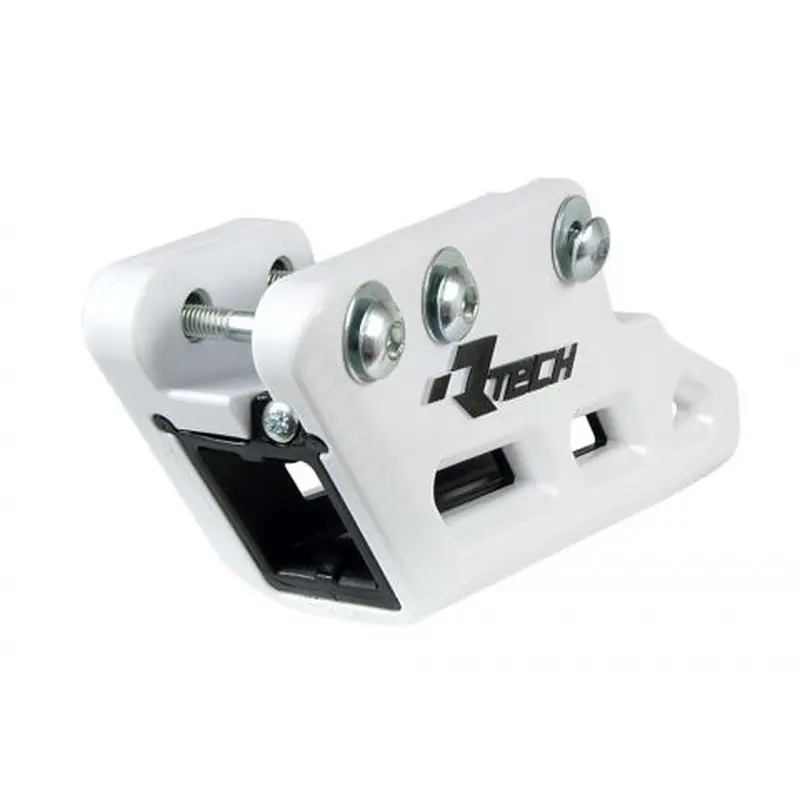 CHAIN GUIDE RTECH WORX MONOBLOCK R2.0 WHITE BLACK YAMAHA YZ YZF WRF YZX YZFX