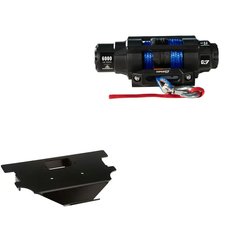Viper 6000lbs V3 Winch Blue Rope With Mount For Honda Big Red 700 2009-2013