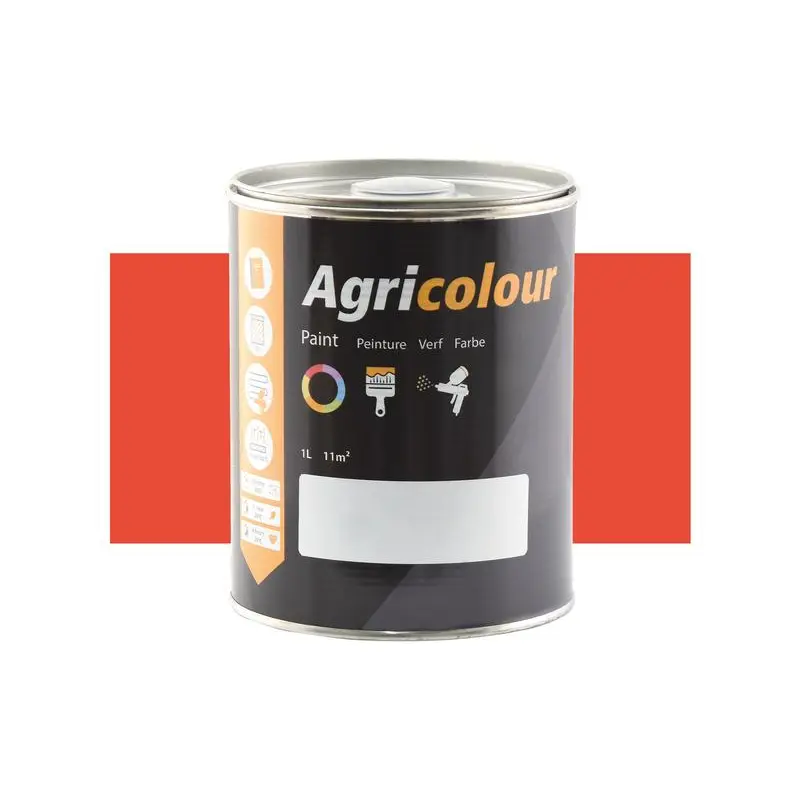 Agricolour - Pure Orange Gloss Paint 1L Tin - Sparex Part No. S.82004