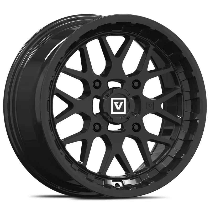 V03 14X7 +25MM 4X110 GLOSS BLACK
