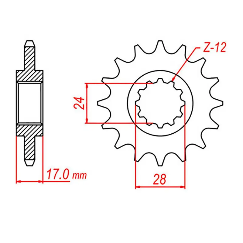 MTX 295 Steel Front Sprocket #530 (10-MN4)