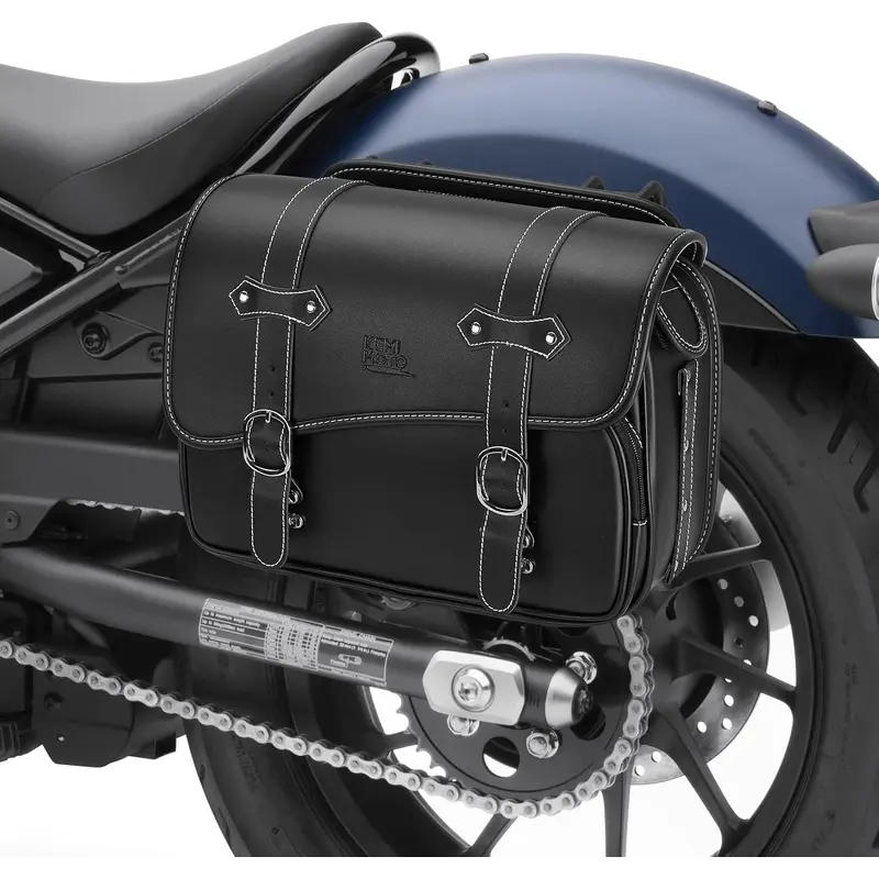 Motorcycle Leather Saddlebag for Rebel 250,300,500