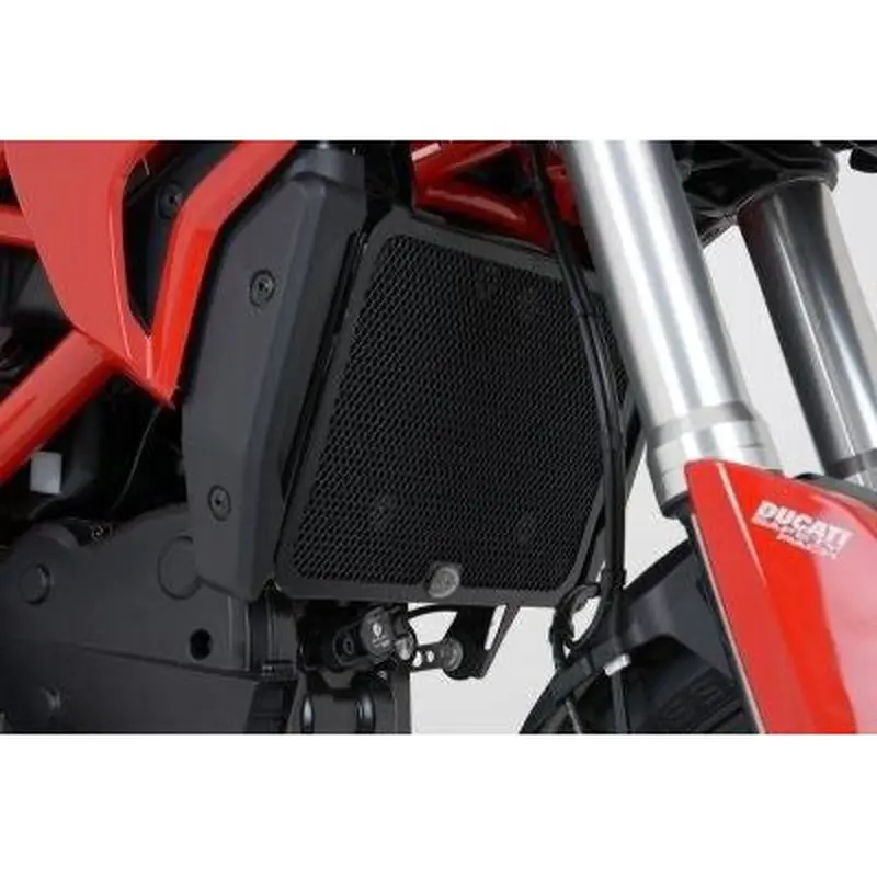 R&G Racing Black Aluminum Radiator Guard For 2013-2014 Ducati Hypermotard