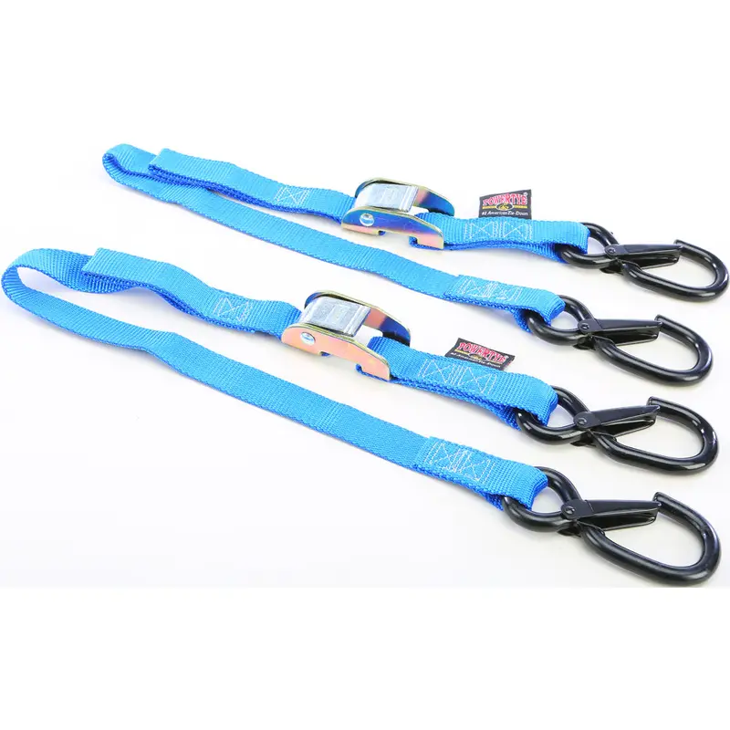 Tie Down Cam Sec Hook Watercra Watercraft 1"X3' Blue Pair