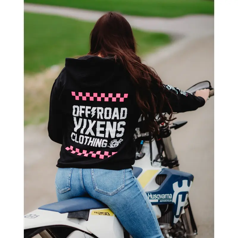 Checked Out Unisex Zip Hoodie - Black