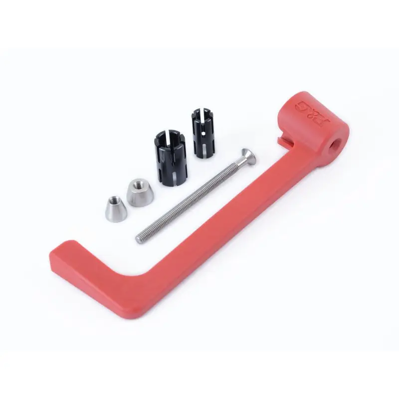R&G Racing Red Moulded Lever Guard For 2024 Triumph Scrambler 400X