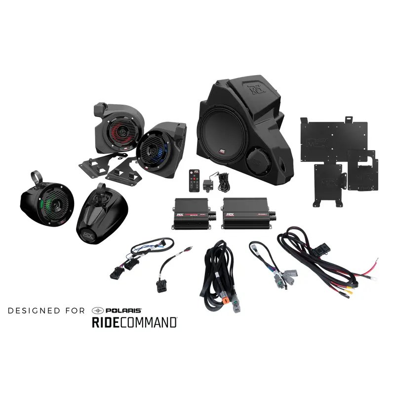 MTX 5-SPEAKER AUDIO SYSTEM FOR 2014+ POLARIS RZR VEHICLES W/RIDECOMMAND