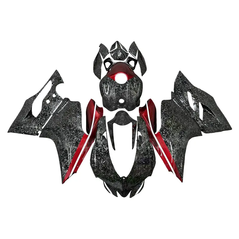 Amotopart 2012-2015 Ducati 899 Forged carbon fiber pattern Red Fairing Kit