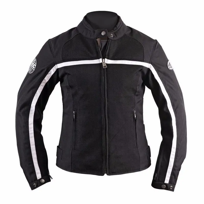 Helstons DAYTONA Womens black Mesh fabric motorcycle jacket