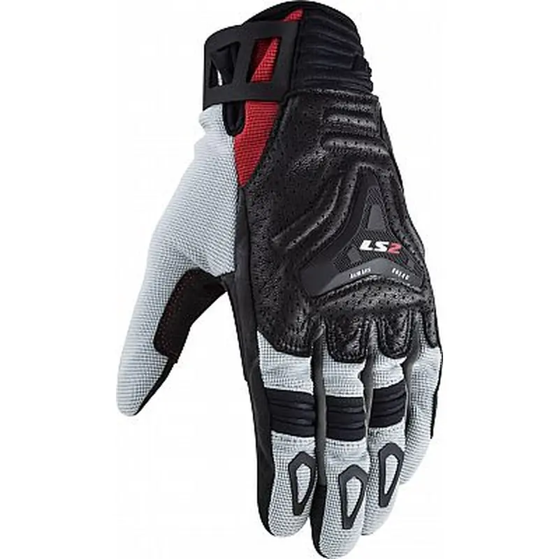 LS2 All-Terrain Gloves - Black/Grey/Red