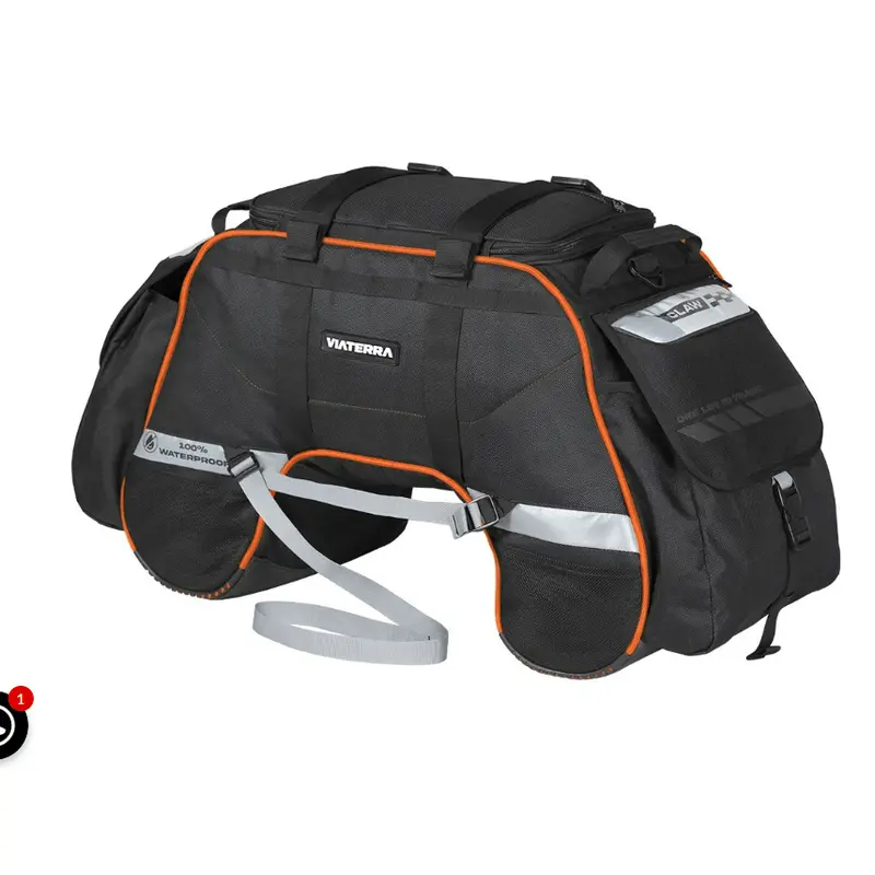 Viaterra CLAW(72L)  WATERPROOF TAILBAG - (100% WP CLAW V3 MOTORCYCLE LUGGAGE)