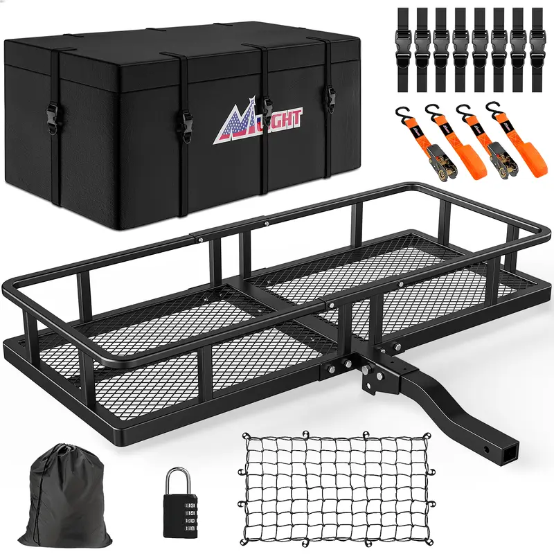 60 x 20 x 7.87 Inch Hitch Cargo Carrier Set