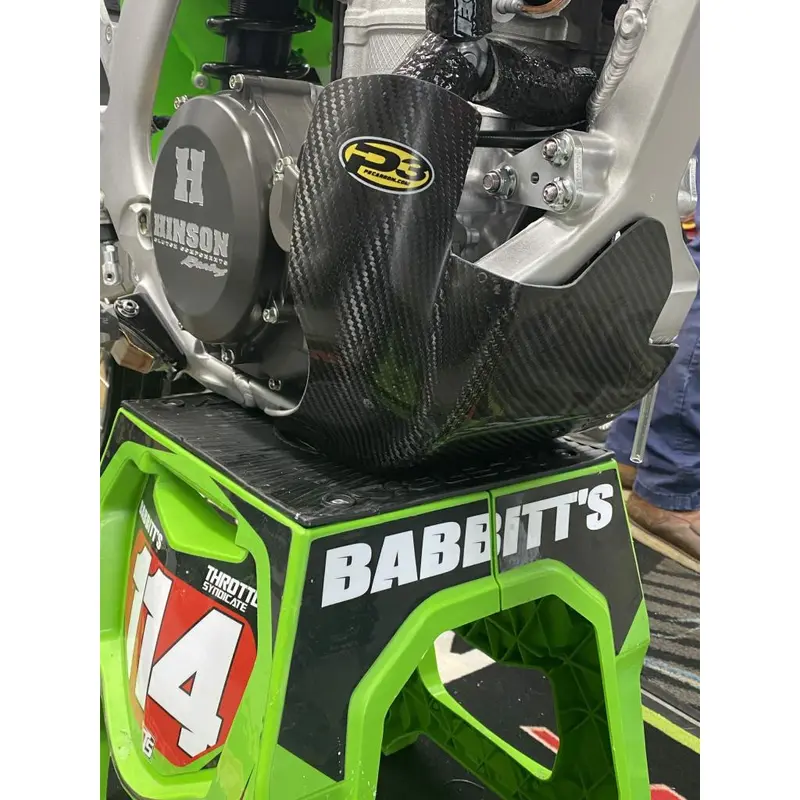 P3 Carbon Fiber Skid Plate For Kawasaki KX250F (19-20) | 306052