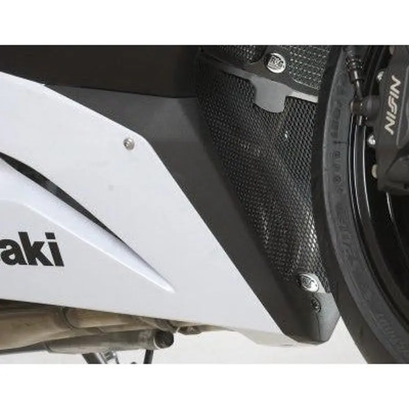 R&G Racing Black Downpipe Grill For 2012-2018 Kawasaki Ninja ZX6R ZX600R