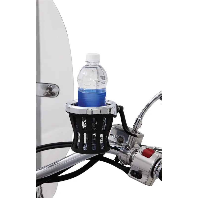Ciro Drink Holder - Mirror Stem Mount - Chrome/Black 50420
