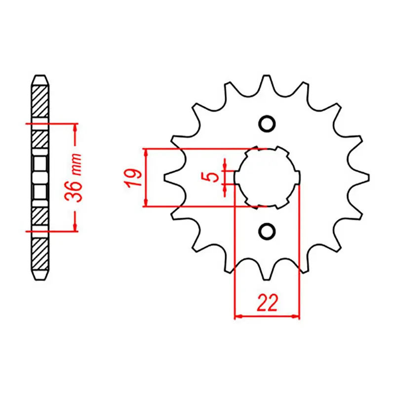 MTX 1352 (2) Steel Front Sprocket #520