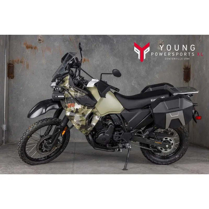 New 2025 Kawasaki KLR650 Adventure ABS Cypher Camo Beige