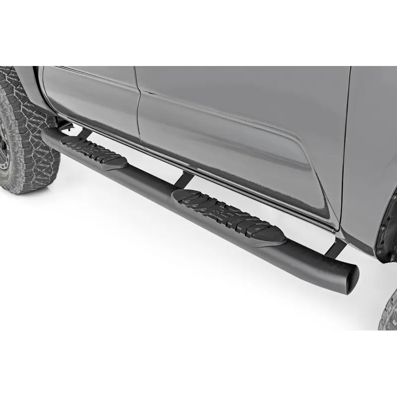 Oval Nerf Step | Double Cab | Black | Toyota Tacoma 2WD/4WD (2005-2023) | 21008