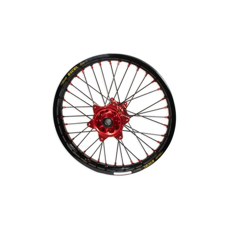 Beta Racing Kite 19" Rear Wheel, Red Hubs, Red Nipples, Black Spokes, Black Rim