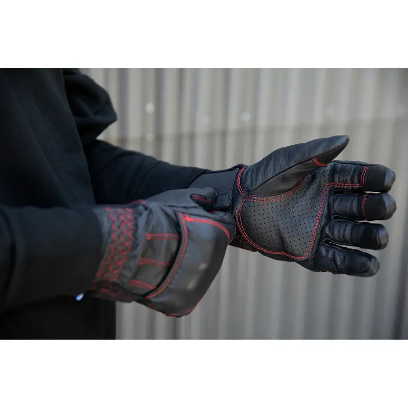 BILTWELL Belden Gloves - Redline - Small 1505-0108-302