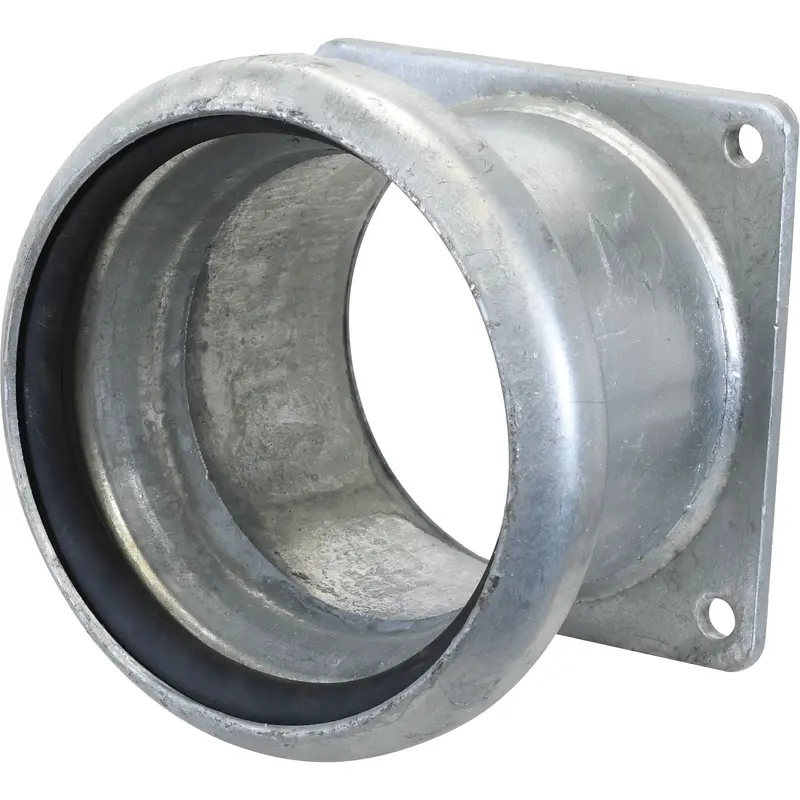 Coupling with Square Flange - Female 6'' (159mm) x (150mm) (Galvanised) - S.59440