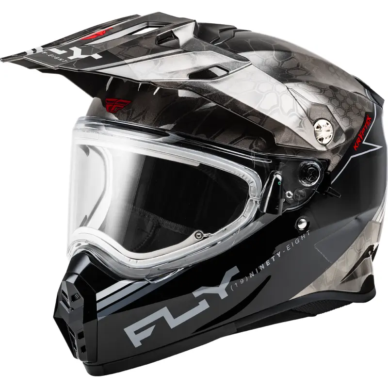 Trekker Cw Conceal Helmet Elec Shld Black/Grey/White Xs