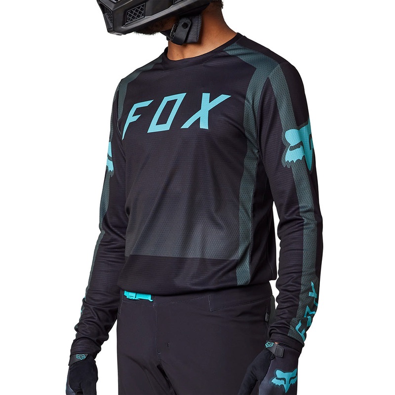 Fox Defend Race Long Sleeve Jersey - M - Emerald