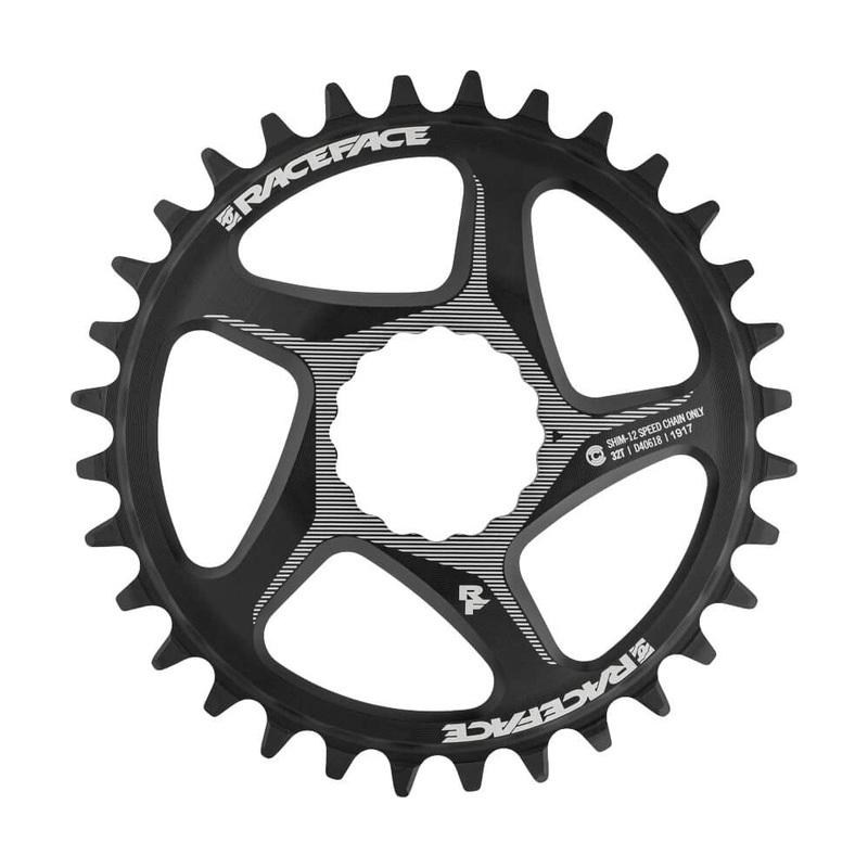 Race Face Cinch Direct Mount Narrow-Wide Chainring - Race Face - Easton Cinch Direct Mount - 6.5-0mm Flip - Round - Black - Alloy - 9-12 Speed - 32T